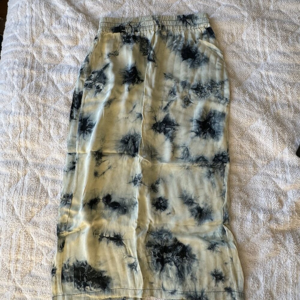zara tie-dye satin maxi skirt